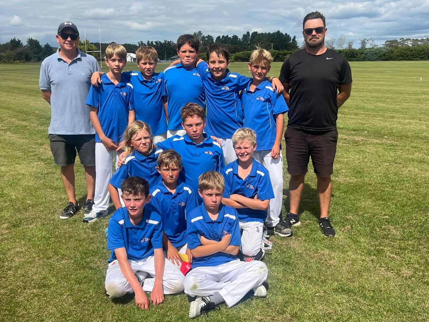 Taupō junior team and coaches at the Central Hawke's Bay tournament in Waipukurau