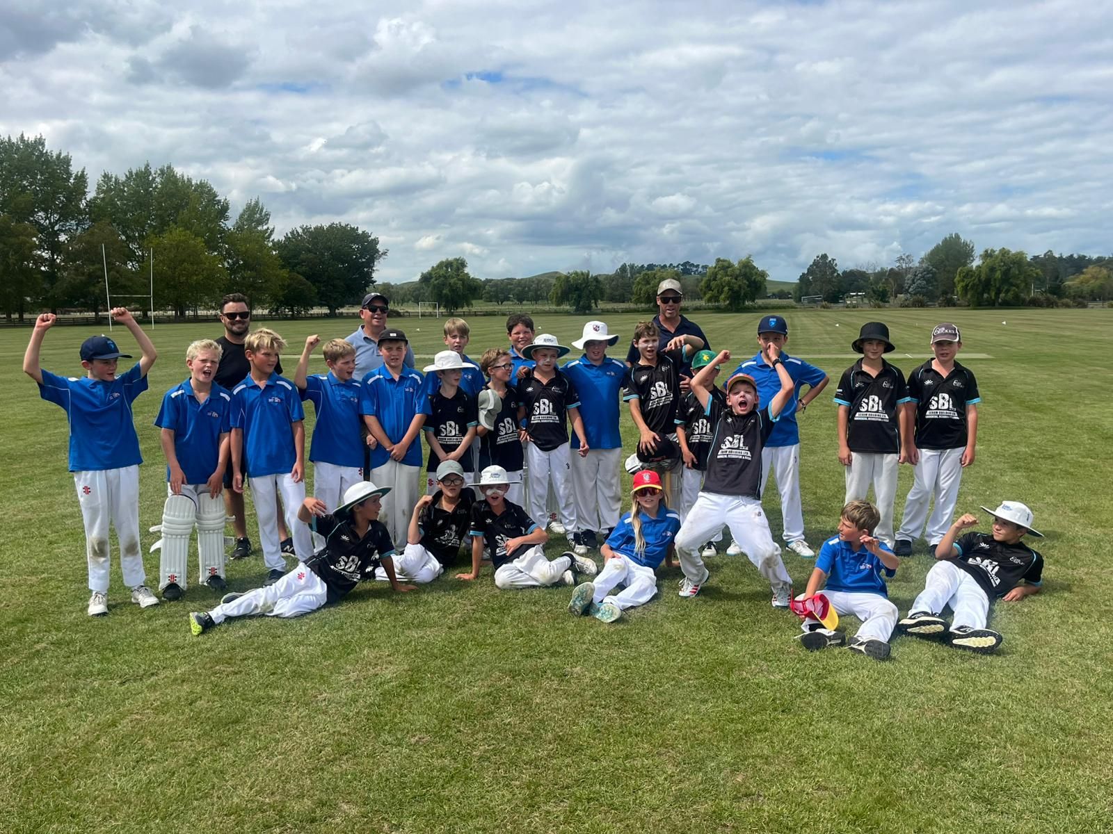 Taupō and Central Hawke's Bay junior teams celebrating together