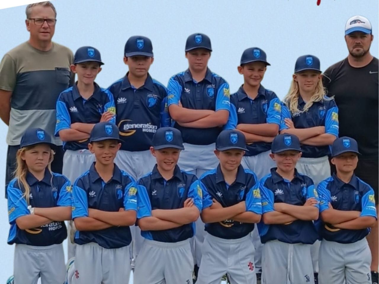 Taupō Junior Cricket team and coaches at the 2026 Hawke's Bay Cricket Camp