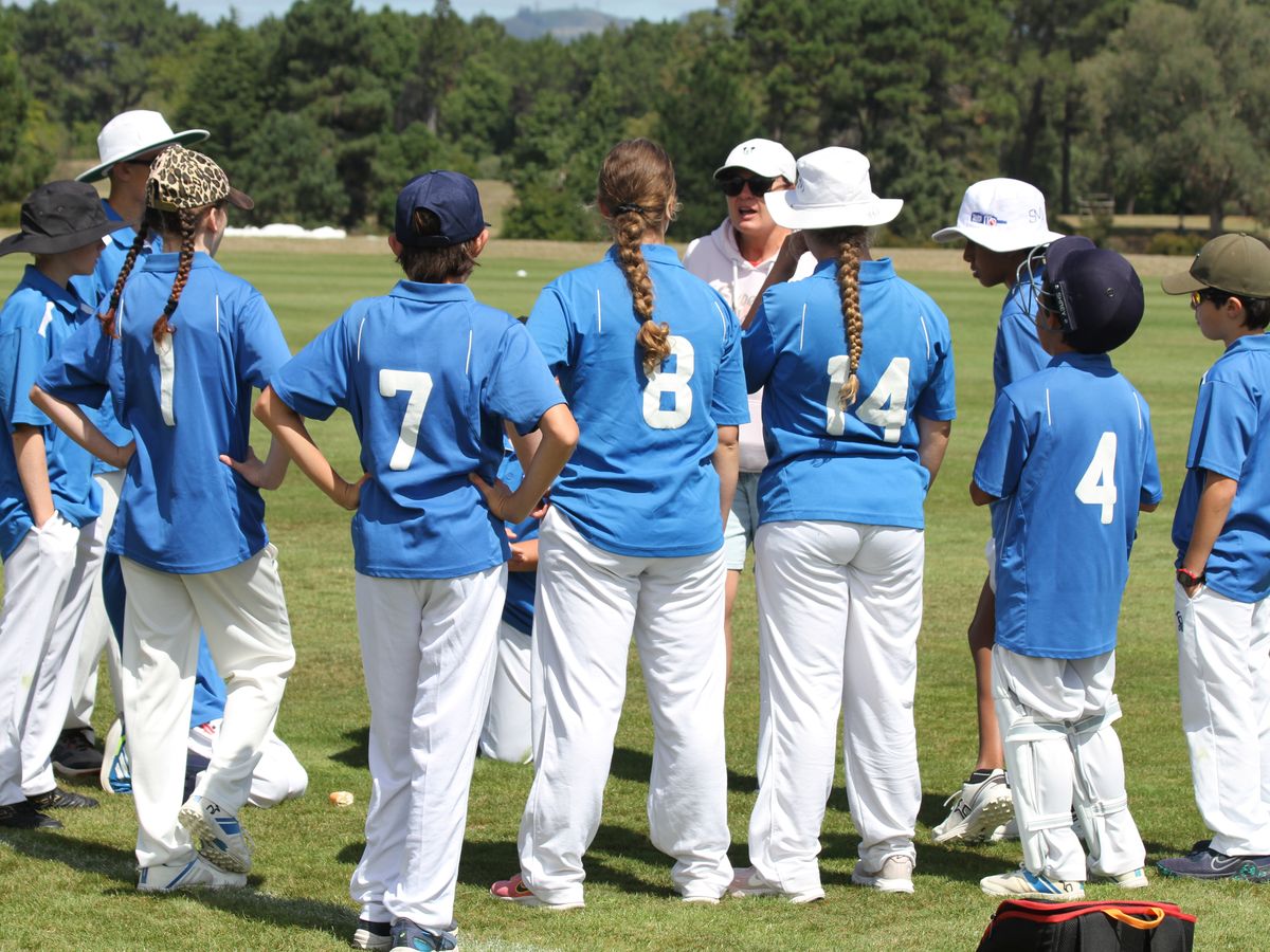 Players gathered round for a team talk